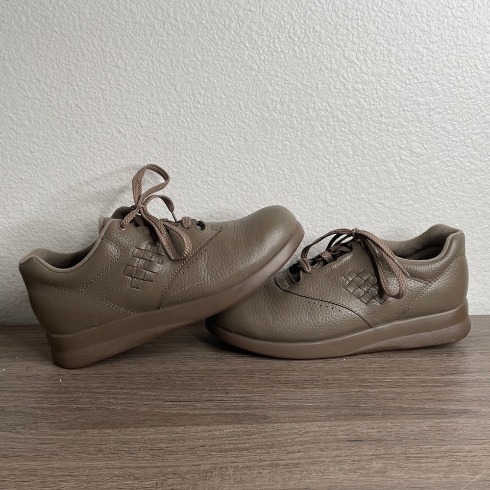 Canfield PW Minor Leisure Tan Beige Lace Up Therapeutic Leather Shoe Sz 8.5M